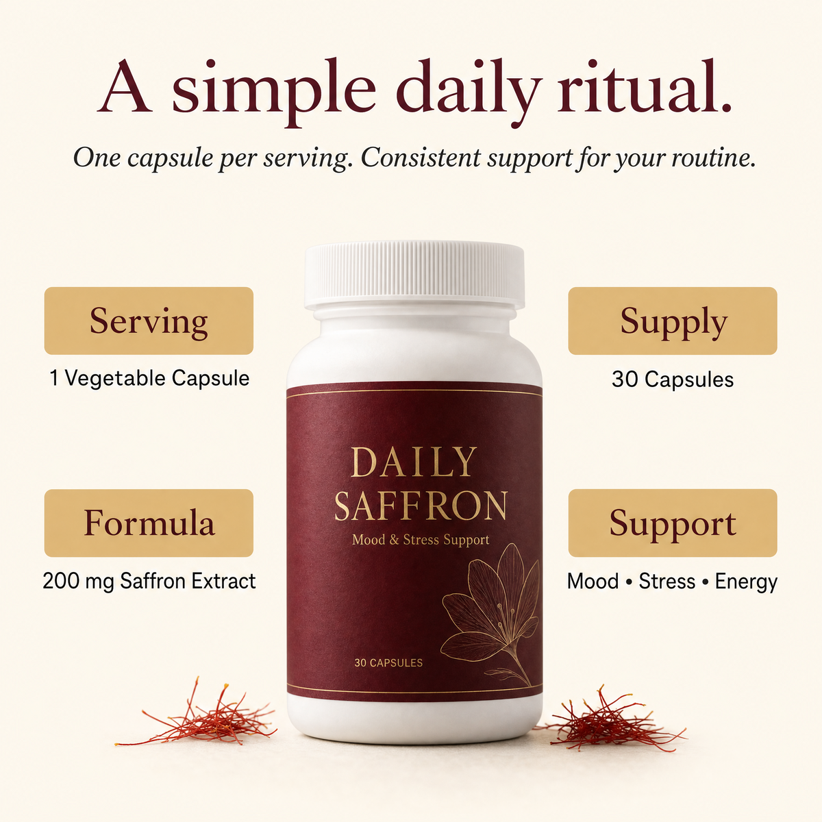 Daily Saffron Mood & Stress Support