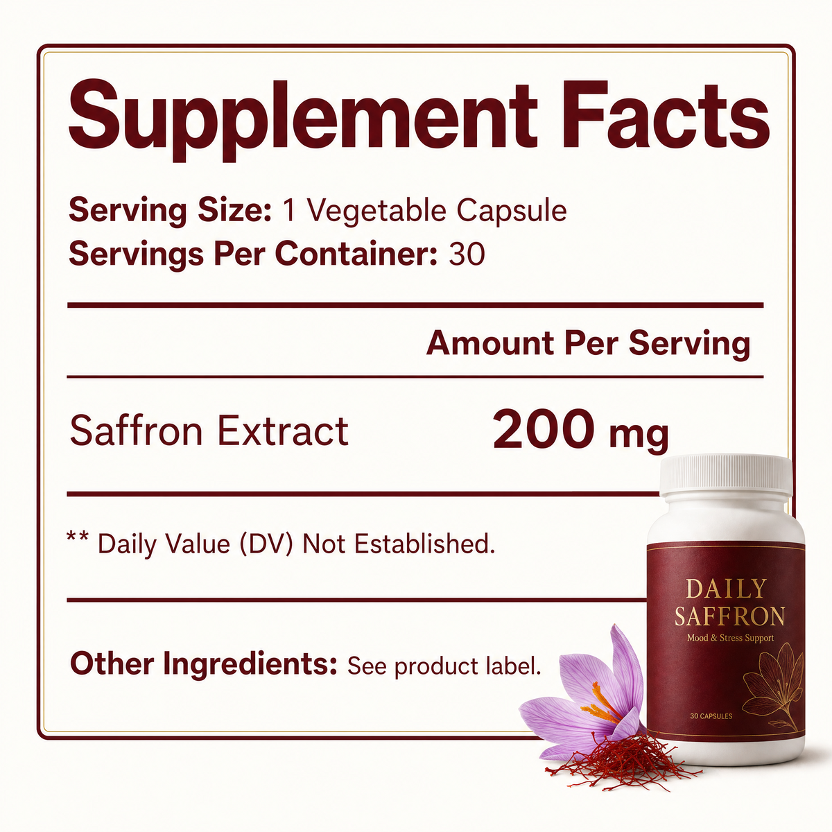 Daily Saffron Mood & Stress Support